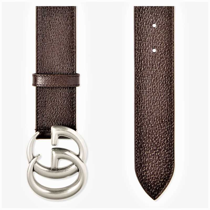 Mẫu dây nịt nam Gucci authentic mang màu nâu sậm mạnh mẽ, lịch lãm